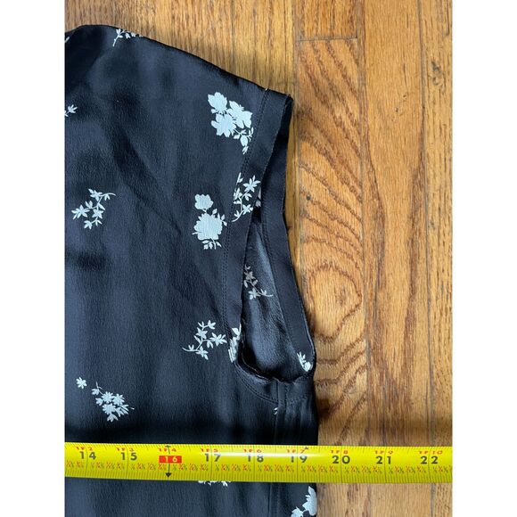 GOLDEN GOOSE Delux Brand Black Silk Floral Shirt Blouse Top Women's Size Small - Picture 10 of 10